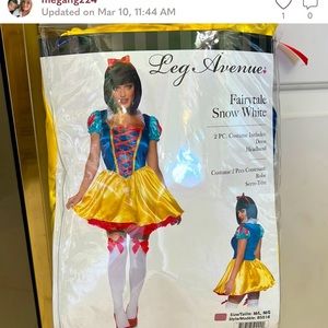 NEW ! snow white costume! Includes petticoat dress and stocking